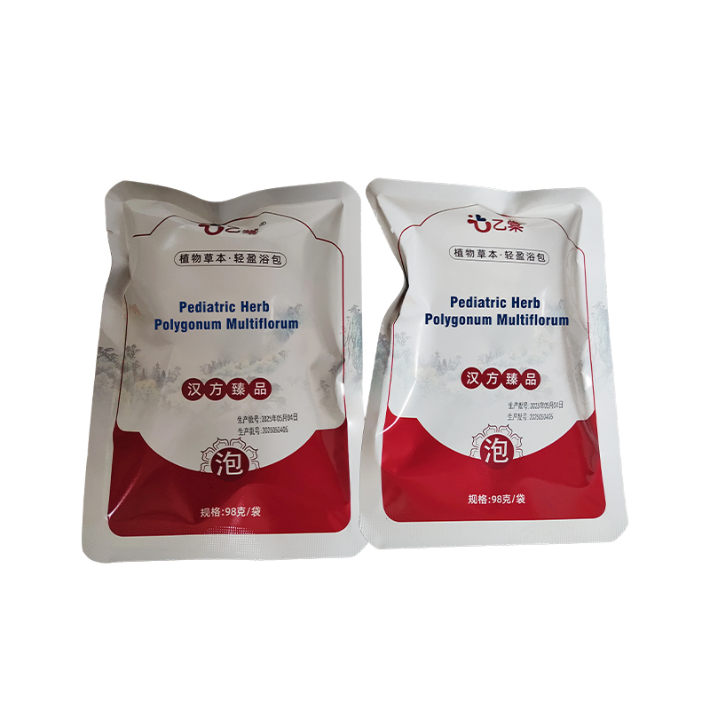 How does the children's herbal polygonum multiflorum bath bag help relieve children's nighttime crying through its ingredients?